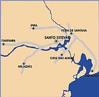 Santo Estevão - Mapa de localização