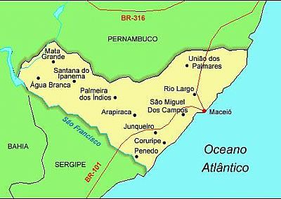 MAPA DE LOCALIZAO - PALMEIRA DOS NDIOS - AL