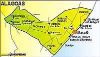São Miguel dos Milagres - Mapa
