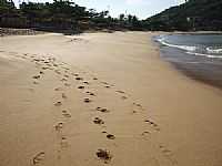 Guarapari - Pegadas na areia da praia de Guarapari-ES-Foto:argolojr