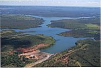 VISTA A�REA DE UMA  DAS BARRAGENS DAS 3 USINAS HIDRELETRICAS DO MUNICIPIO DE BURITIN�POLIS-GO 4, Por LUCIAN HERLAN PEREIRA DE SOUSA