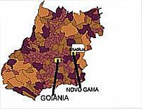 Mapa de Localiza��o - Novo Gama-GO