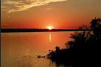 Lagoa Santa - Lagoa Santa-GO-Pôr do Sol no Rio Aporé-Foto:lagoasanta.go.gov.br