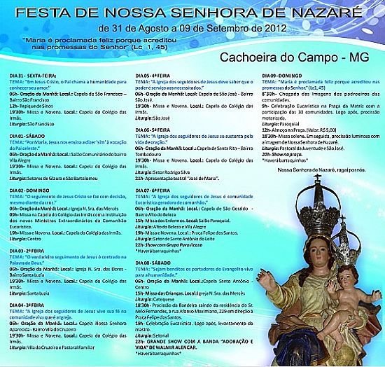 FESTA DE NOSSA SENHORA DE NAZAR - CACHOEIRA DO CAMPO - MG