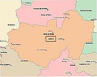 Mapa de Localiza��o - Lassance-MG