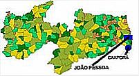 Mapa de Localiza��o - Caapor�-PB