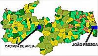 Mapa de Localiza��o - Cacimba de Areia-PB