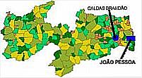 Mapa de Localização - Caldas Brandão-PB
