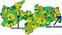 Mapa de Localização - Catingueira-PB