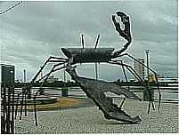 Escultura na praça em Recife-Foto:Luiz Maron