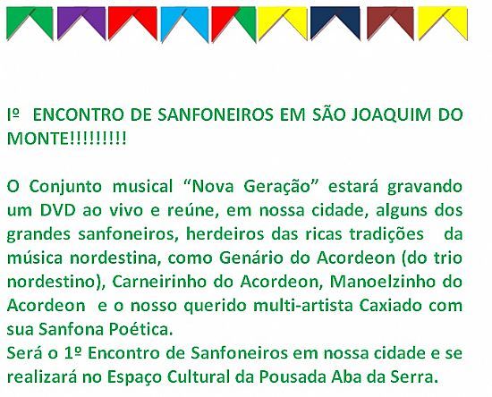 I  ENCONTRO DE SANFONEIROS EM SO JOAQUIM DO MONTE!!!!!!!!! - SO JOAQUIM DO MONTE - PE