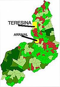 Mapa de Localiza��o - Arraial-PI