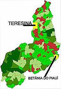 Mapa de Localiza��o - Bet�nia do Piau�-PI