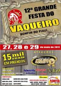 Bonfim do Piauí - Banner 12ª Festa do Vaqueiro, Por Pedro