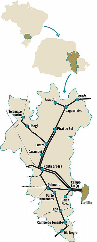 MAPA DE LOCALIZAO - CAMPO DO TENENTE - PR