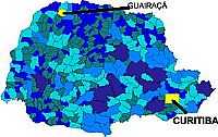 Guairaçá - Mapa de Localização - Guairaçá-PR