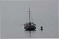 Barco em Abra�o-Foto:Beatriz Barreto Tane�