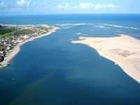 Canguaretama - Foto a érea de Barra do Cunhaú – Canguaretama, RN , Por Adoastro Dantas