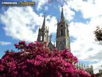 Guaporé - Azaléias e a Igreja, Por Caminhos de Guaporé