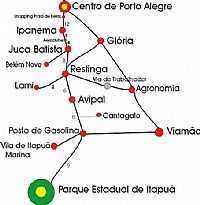 Itapuć - Mapa de Localizaēćo