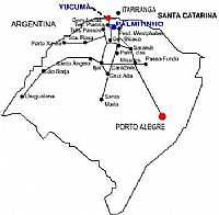 Palmitinho - Mapa de Localização - Palmitinho-RS