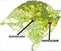 Mapa de Localiza��o - Restinga Seca-RS