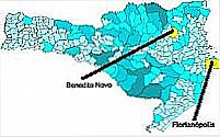 Mapa de Localização - Benedito Novo-SC