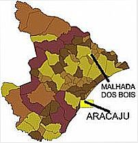 Mapa de Localiza��o - Malha dos Bois-SE