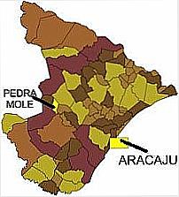 Mapa de Localiza��o - Pedra Mole-SE