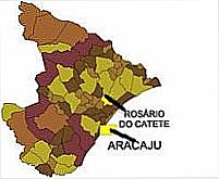 Mapa de Localização - Rosário do Catete-SE