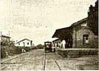 A esta��o em 1918 em �gua Vermelha-Foto:Filemon Peres