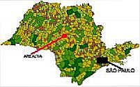 Mapa de Localização - Arealva-SP