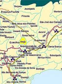 Bragança Paulista - Mapa de localização
