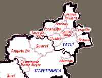 Cesário Lange - Mapa de localização