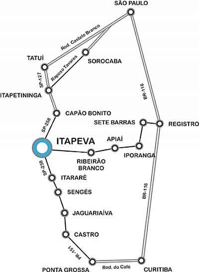 MAPA DE LOCALIZAO - ITAPETININGA - SP