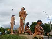 Porto Seguro - Porto Seguro-BA-Homenagem aos Índios na Praia do Mutá-Foto:LUIS MACEDO