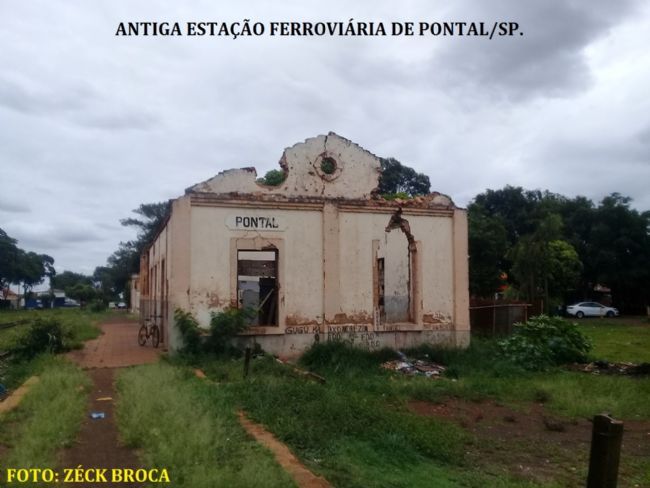ANTIGA ESTAO FERROVIRIA - PONTAL/SP., POR ZCK BROCA - PONTAL - SP