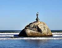 São Vicente - Pedra da Sereia em São Vicente-Foto:Sergio Delmonico