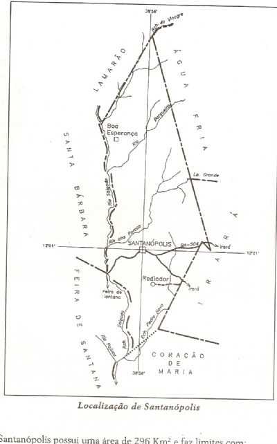 MAPA DE SANTANPOLIS, POR TELMA RODRIGUES - SANTANPOLIS - BA