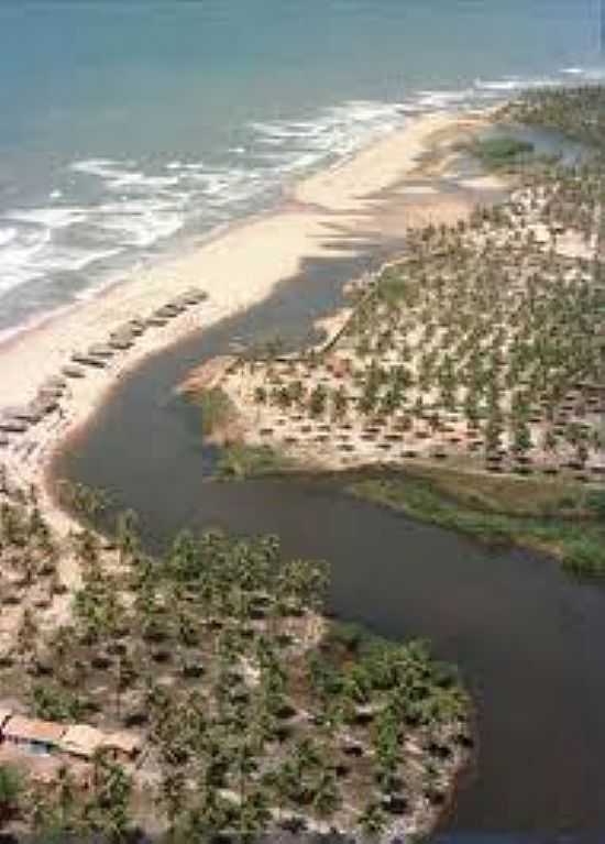 O RIO E O MAR EM IMBASSA-FOTO:ACASADOPEU. - IMBASSA - BA