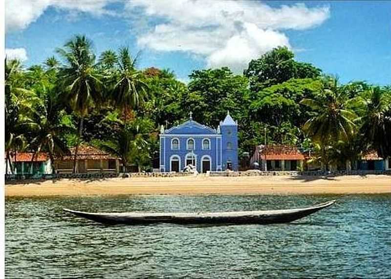 BOIPEBA-BA-VISTA DA PRAIA E IGREJA-FOTO:PONTOSTURISTICOSBRASIL.ORG - BOIPEBA - BA