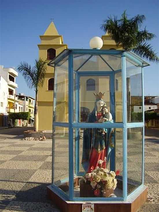 IGREJA E IMAGEM DE N.S.DO PERPTUO SOCORRO,PADROEIRA DE TANHAU-FOTO:TICOSANTANA - TANHAU - BA