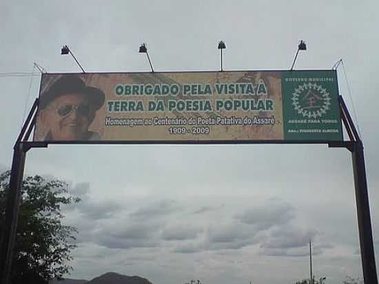 ENTRADA DA CIDADE DE ASSAR-CE-FOTO:THIAGO DOS PASSOS - ASSAR - CE