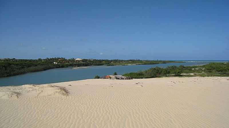 BARRA NOVA-CE-DUNAS NO RIO CHOR-FOTO:JRMANICAR - BARRA NOVA - CE