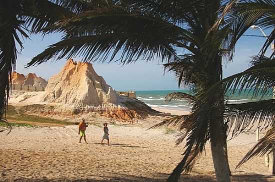 COQUEIROS E FALSIAS NA PRAIA DE MAJORLNDIA-CE-FOTO:NIMRA MHAD - MAJORLNDIA - CE