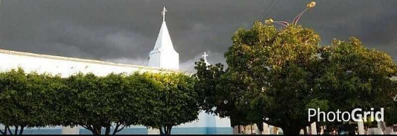 MIRAGEM-CE-VISTA DA TORRE DA IGREJA E CENTRO-FOTO:FACEBOOK - MIRAGEM - CE