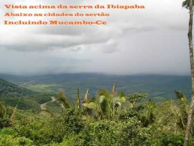 VISTA DE CIMA DA SERRA DA IBIAPINA, POR ANTONIO RENATO AZEVEDO  - MUCAMBO - CE