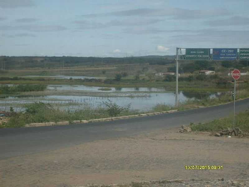 NOVA OINDA-CE-LAGO NA ENTRADA DA CIDADE-FOTO:RONALDO NUNES - NOVA OLINDA - CE