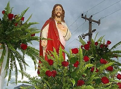 SAGRADO CORAO DE JESUS-PADROEIRO-FOTO:PALESTINA DO CARIRI   - PALESTINA - CE