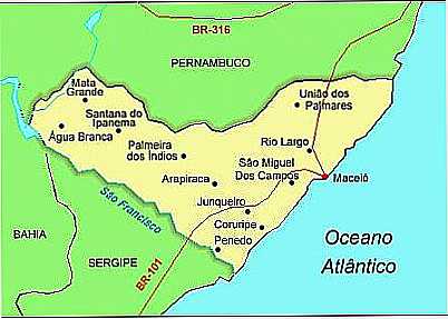 MAPA DE LOCALIZAO - RIO LARGO - AL